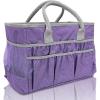 imageCupohus WaterResistant Art Organizer Tote Bag  Craft Storage Bag with Multiple Pockets and Handles for Artists Kids Students and More  GreyPurple