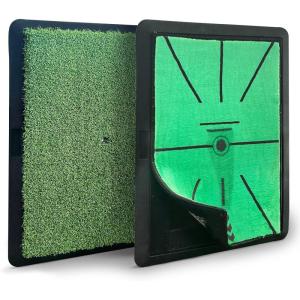 imageCupohus Golf Hitting Mat Precision Pro Swing Mat for Path Feedback Golf Training Chipping Aid with Replaceable Thickened Artificial Turf Golf Accessories Gift for Adults for IndoorOutdoor 13quotx17quot