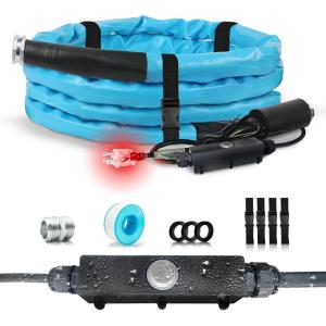 imageCupohus Heated RV Water Hose 100FT x 58quotID  Freeze Proof to 45 SelfRegulating Safe for Drinking Water  Prevents Frozen ampamp Burst Pipes for Winter Camping Easy Setup15FT Heated Water Hose