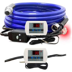 imageCupohus Heated Water Hose for RV 30FT Drinking 50 Upgrade with Digital Display Thermostat to Keep Fresh Water Running in Winter Freezing Temperatures Down to 45 Electric Camper Garden Hose Heater30FT