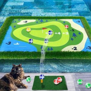 imageCupohus Stable Floating Golf Green for Pool35quotx 24quot Floating Chipping Green Practice Mat Adult Fun Backyard Water Golf Games Gift Support Training Competition for 4 Golfers Hard Model35 x 24
