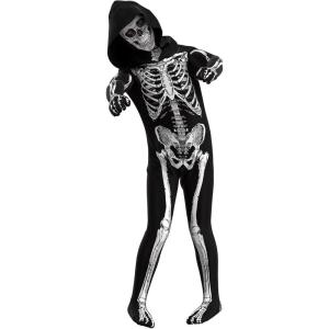 imageCupohus Unisex Jumpsuit  Scary Black and White Halloween Jumpsuit Costume compatible for cos like SkeletonFull Body Suit
