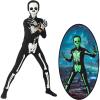 imageCupohus Halloween Costume Glow in Dark Skeleton Costume Bodysuit Jumpsuit  Halloween Outfits Unisex Kids2023 GlowPrinting single side